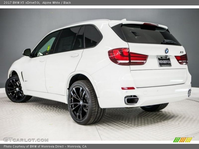 Alpine White / Black 2017 BMW X5 xDrive50i