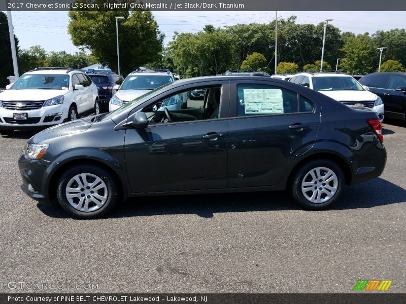 Nightfall Gray Metallic / Jet Black/Dark Titanium 2017 Chevrolet Sonic LS Sedan