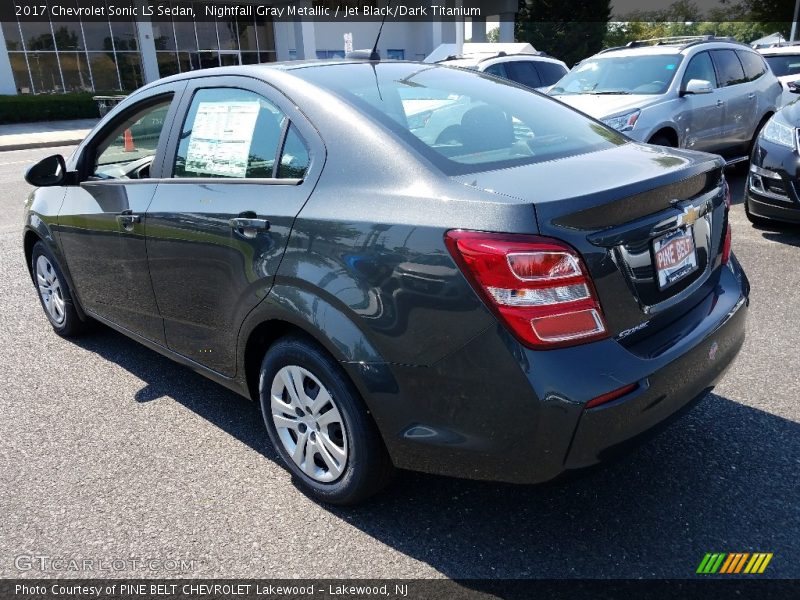 Nightfall Gray Metallic / Jet Black/Dark Titanium 2017 Chevrolet Sonic LS Sedan