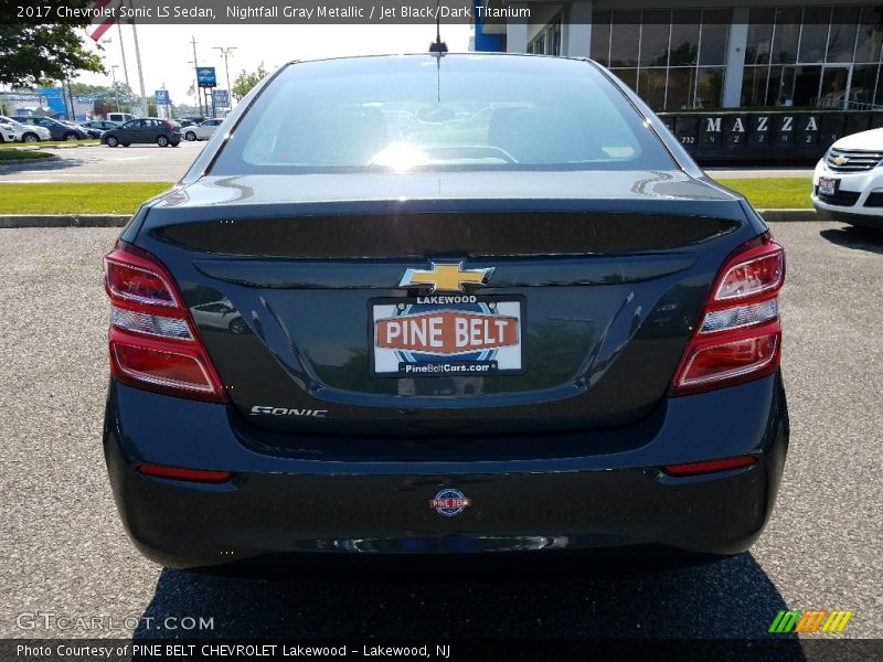 Nightfall Gray Metallic / Jet Black/Dark Titanium 2017 Chevrolet Sonic LS Sedan