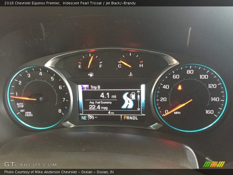 Iridescent Pearl Tricoat / Jet Black/­Brandy 2018 Chevrolet Equinox Premier
