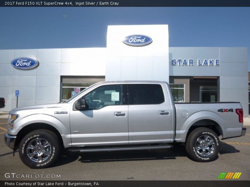 Ingot Silver / Earth Gray 2017 Ford F150 XLT SuperCrew 4x4