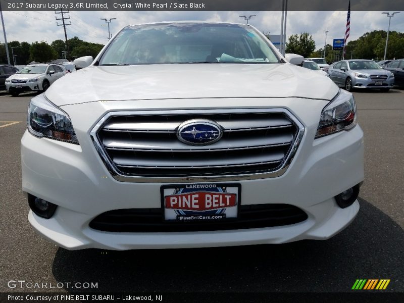 Crystal White Pearl / Slate Black 2017 Subaru Legacy 3.6R Limited