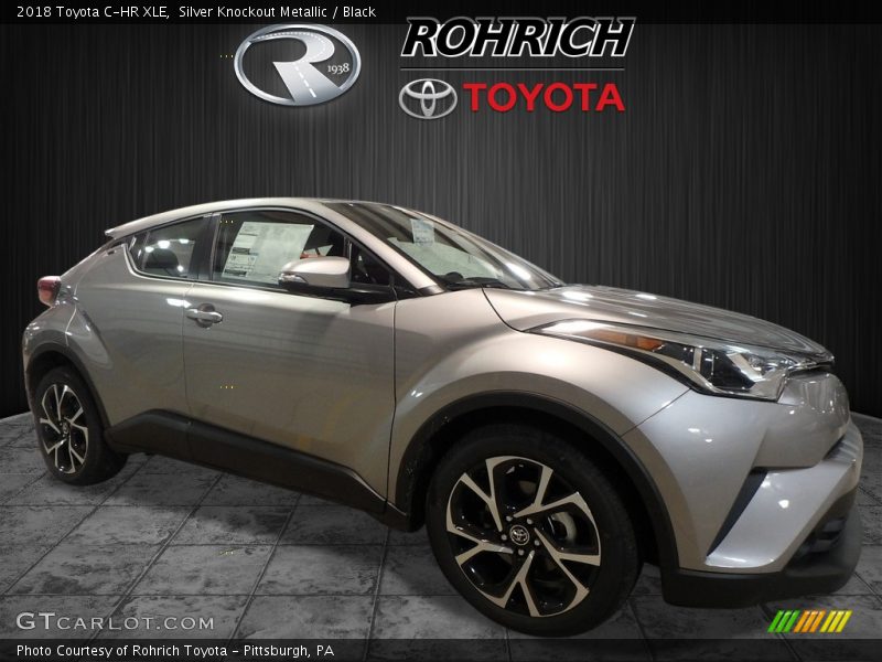 Silver Knockout Metallic / Black 2018 Toyota C-HR XLE
