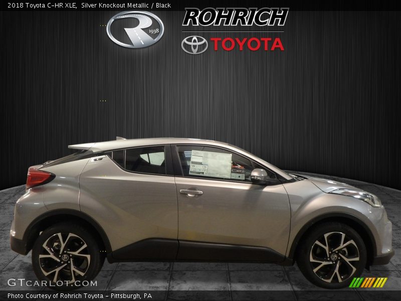 Silver Knockout Metallic / Black 2018 Toyota C-HR XLE