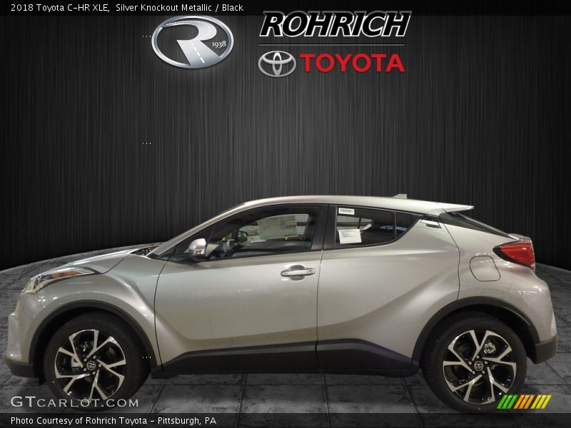 Silver Knockout Metallic / Black 2018 Toyota C-HR XLE