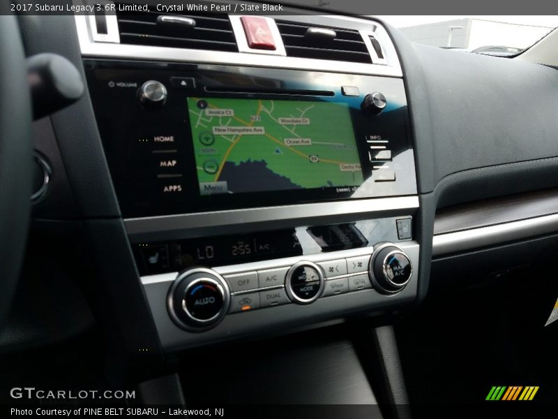 Crystal White Pearl / Slate Black 2017 Subaru Legacy 3.6R Limited