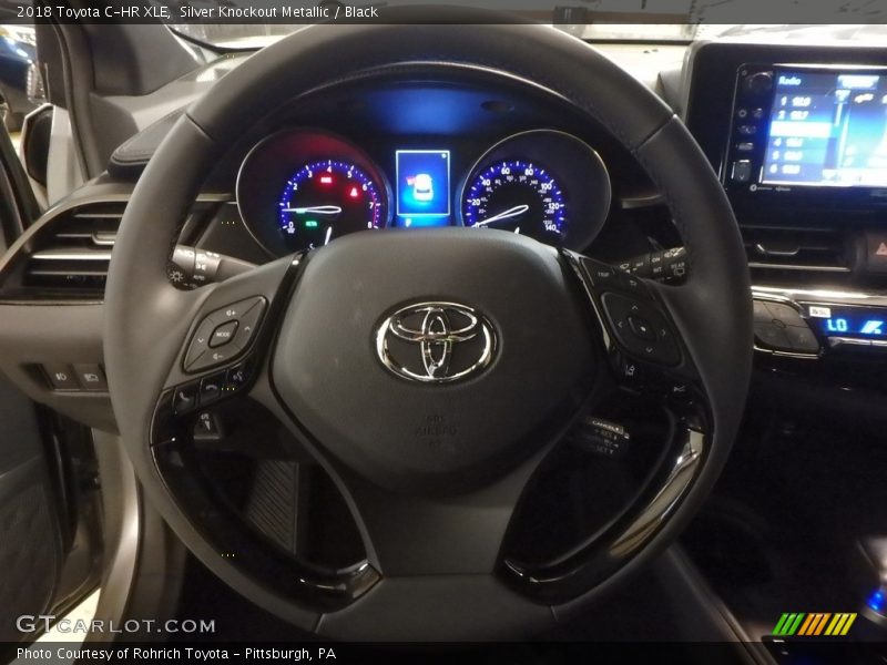 Silver Knockout Metallic / Black 2018 Toyota C-HR XLE