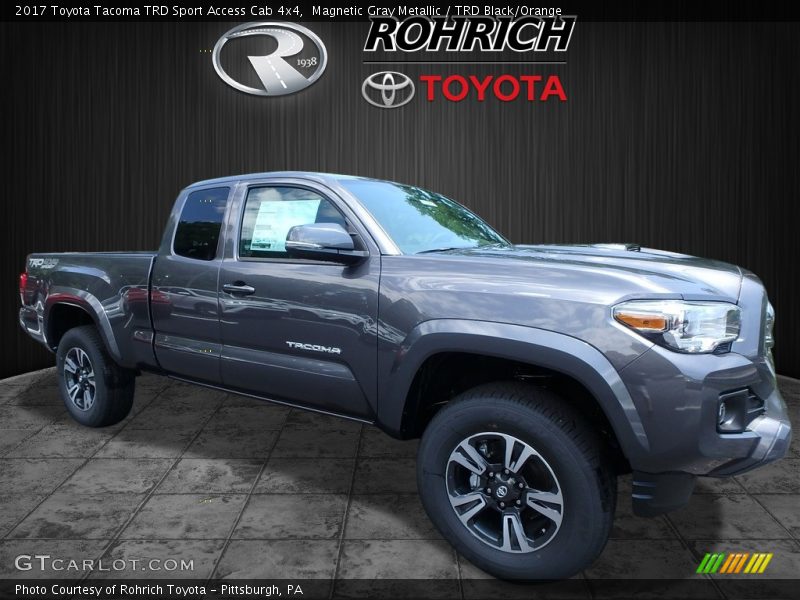 Magnetic Gray Metallic / TRD Black/Orange 2017 Toyota Tacoma TRD Sport Access Cab 4x4