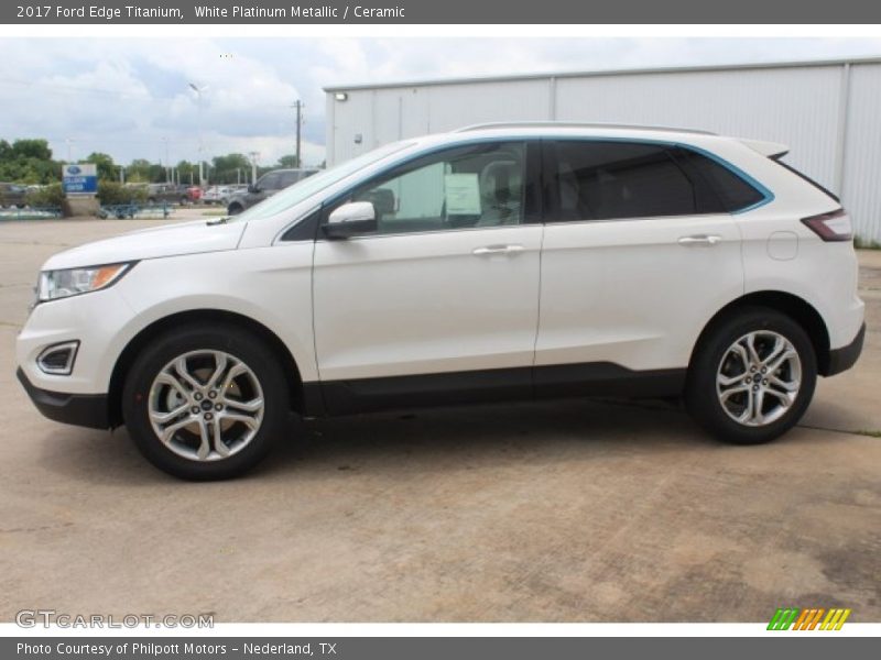 White Platinum Metallic / Ceramic 2017 Ford Edge Titanium