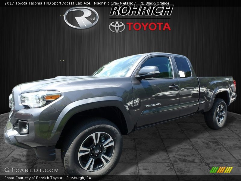 Magnetic Gray Metallic / TRD Black/Orange 2017 Toyota Tacoma TRD Sport Access Cab 4x4