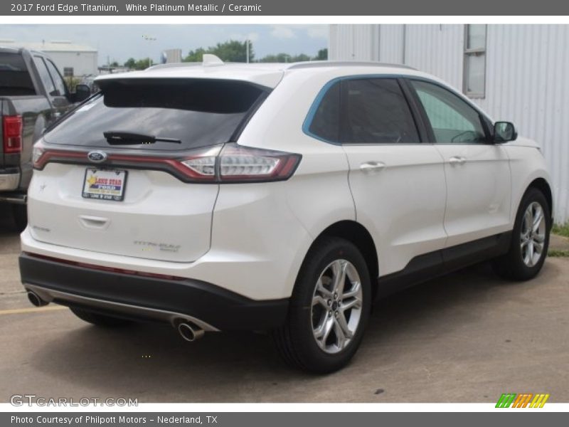 White Platinum Metallic / Ceramic 2017 Ford Edge Titanium