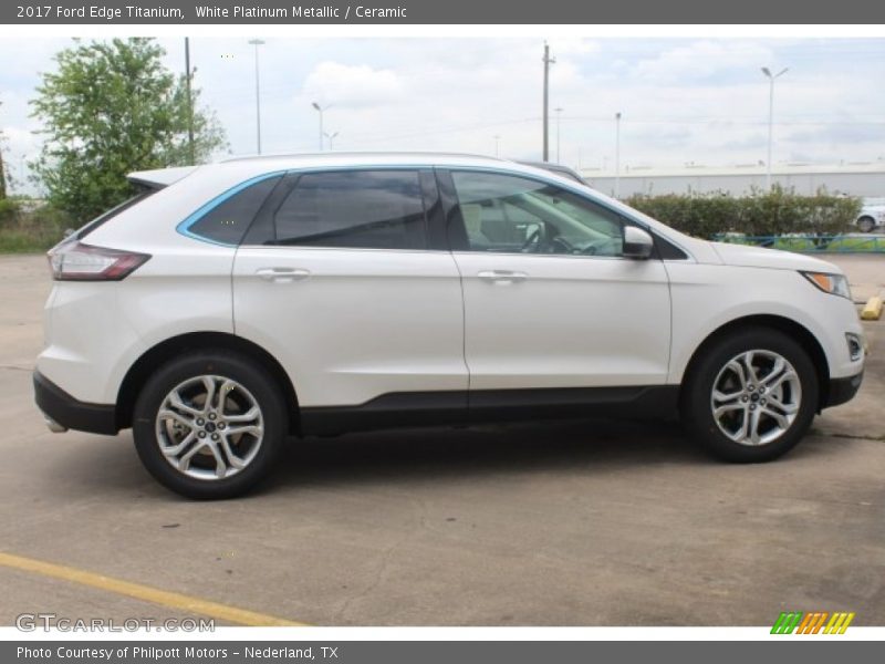 White Platinum Metallic / Ceramic 2017 Ford Edge Titanium
