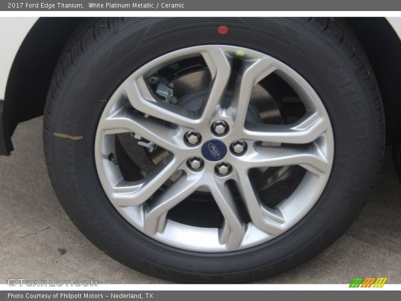 White Platinum Metallic / Ceramic 2017 Ford Edge Titanium