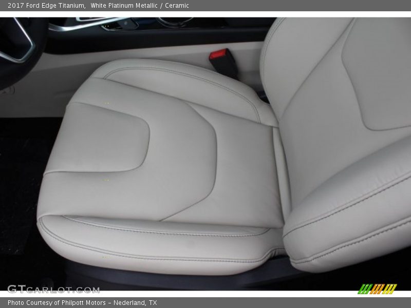 White Platinum Metallic / Ceramic 2017 Ford Edge Titanium