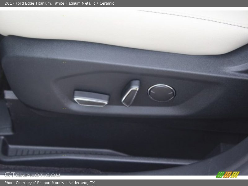 White Platinum Metallic / Ceramic 2017 Ford Edge Titanium