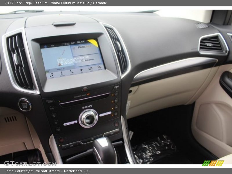 White Platinum Metallic / Ceramic 2017 Ford Edge Titanium