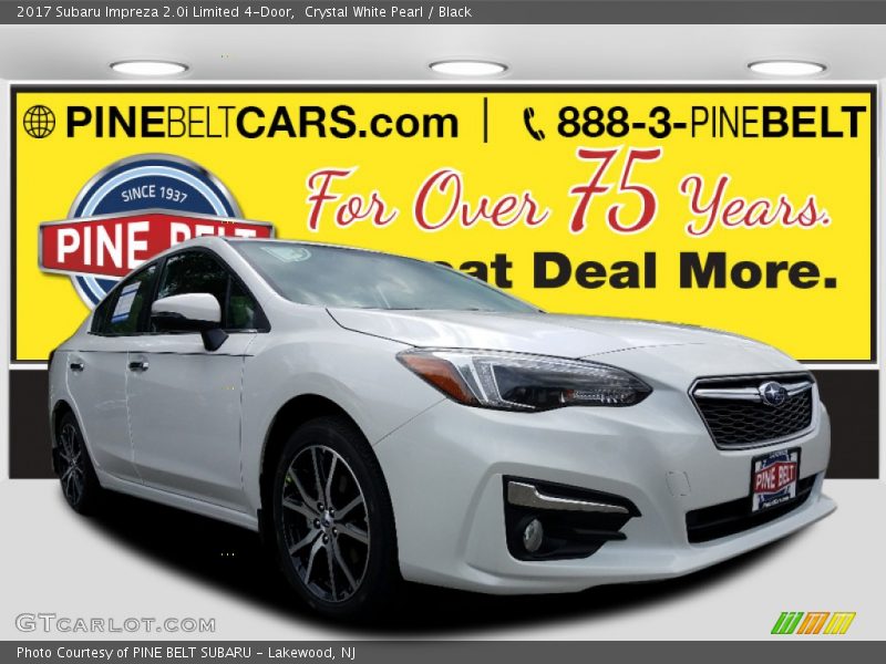 Crystal White Pearl / Black 2017 Subaru Impreza 2.0i Limited 4-Door