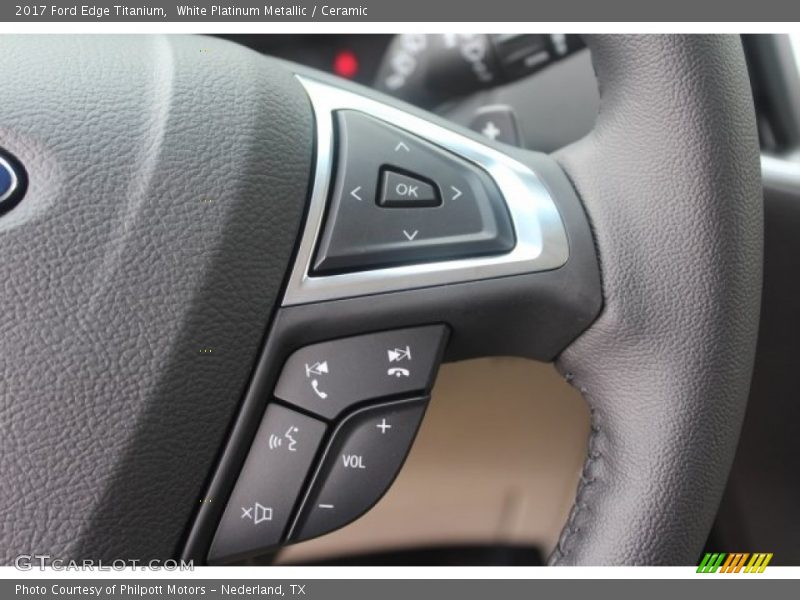 White Platinum Metallic / Ceramic 2017 Ford Edge Titanium