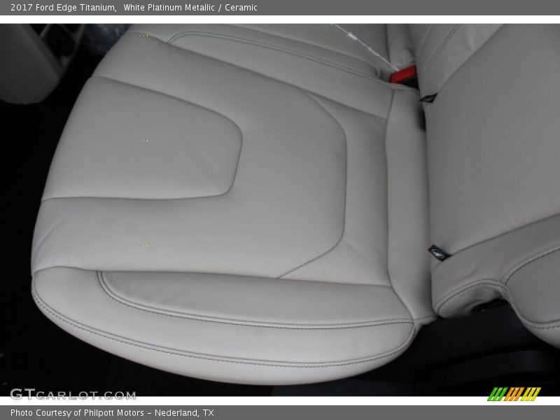 White Platinum Metallic / Ceramic 2017 Ford Edge Titanium