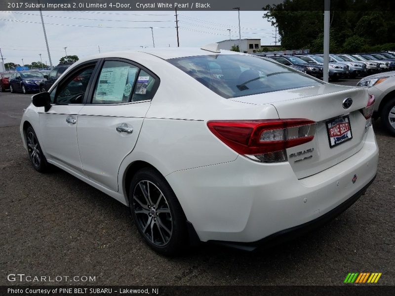 Crystal White Pearl / Black 2017 Subaru Impreza 2.0i Limited 4-Door