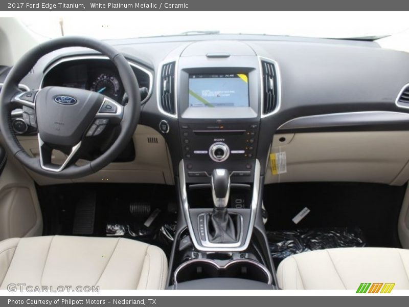 White Platinum Metallic / Ceramic 2017 Ford Edge Titanium