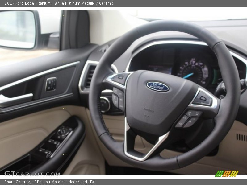 White Platinum Metallic / Ceramic 2017 Ford Edge Titanium