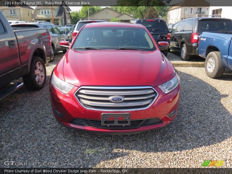 Ruby Red / Charcoal Black 2014 Ford Taurus SEL
