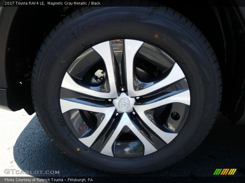 Magnetic Gray Metallic / Black 2017 Toyota RAV4 LE