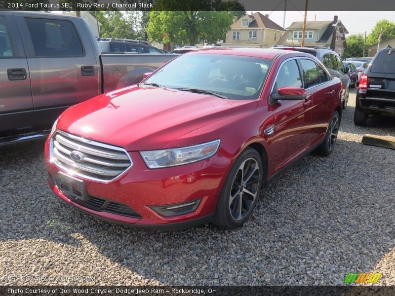 Ruby Red / Charcoal Black 2014 Ford Taurus SEL