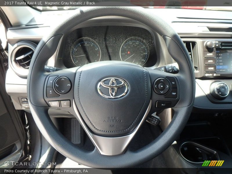 Magnetic Gray Metallic / Black 2017 Toyota RAV4 LE
