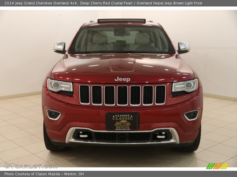 Deep Cherry Red Crystal Pearl / Overland Nepal Jeep Brown Light Frost 2014 Jeep Grand Cherokee Overland 4x4