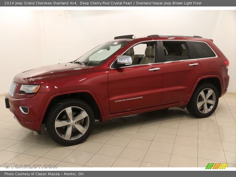 Deep Cherry Red Crystal Pearl / Overland Nepal Jeep Brown Light Frost 2014 Jeep Grand Cherokee Overland 4x4