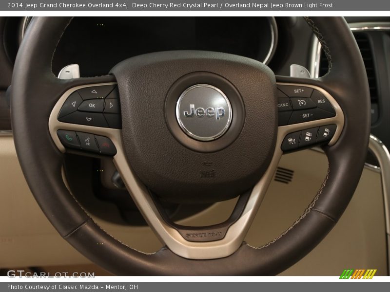 Deep Cherry Red Crystal Pearl / Overland Nepal Jeep Brown Light Frost 2014 Jeep Grand Cherokee Overland 4x4
