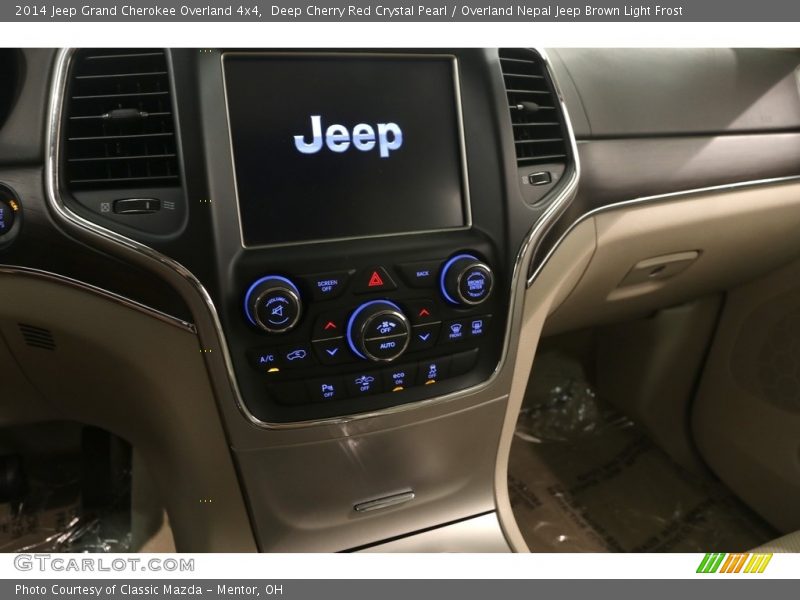 Deep Cherry Red Crystal Pearl / Overland Nepal Jeep Brown Light Frost 2014 Jeep Grand Cherokee Overland 4x4