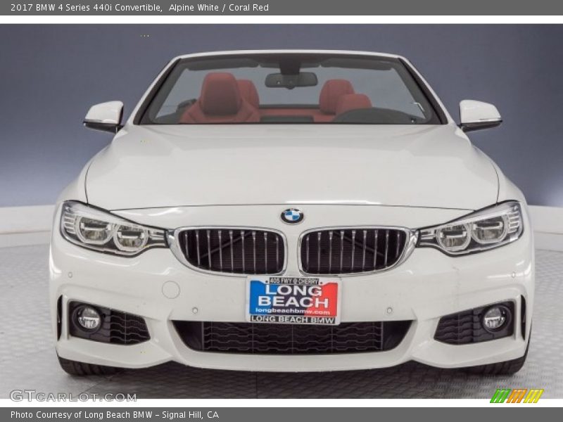 Alpine White / Coral Red 2017 BMW 4 Series 440i Convertible