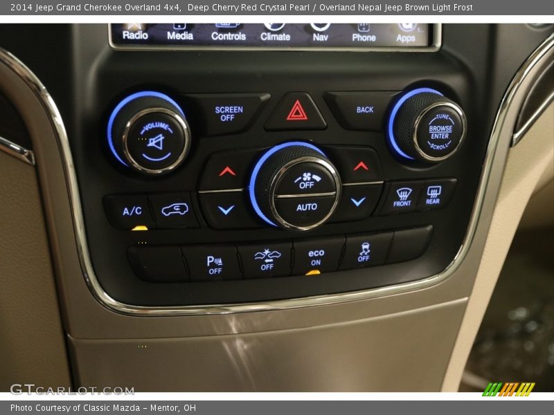 Deep Cherry Red Crystal Pearl / Overland Nepal Jeep Brown Light Frost 2014 Jeep Grand Cherokee Overland 4x4