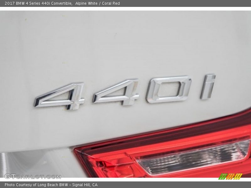Alpine White / Coral Red 2017 BMW 4 Series 440i Convertible