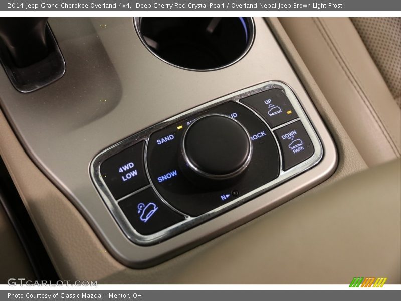 Deep Cherry Red Crystal Pearl / Overland Nepal Jeep Brown Light Frost 2014 Jeep Grand Cherokee Overland 4x4