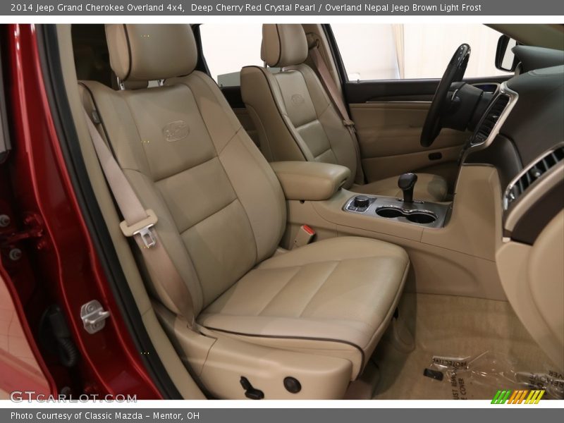 Deep Cherry Red Crystal Pearl / Overland Nepal Jeep Brown Light Frost 2014 Jeep Grand Cherokee Overland 4x4