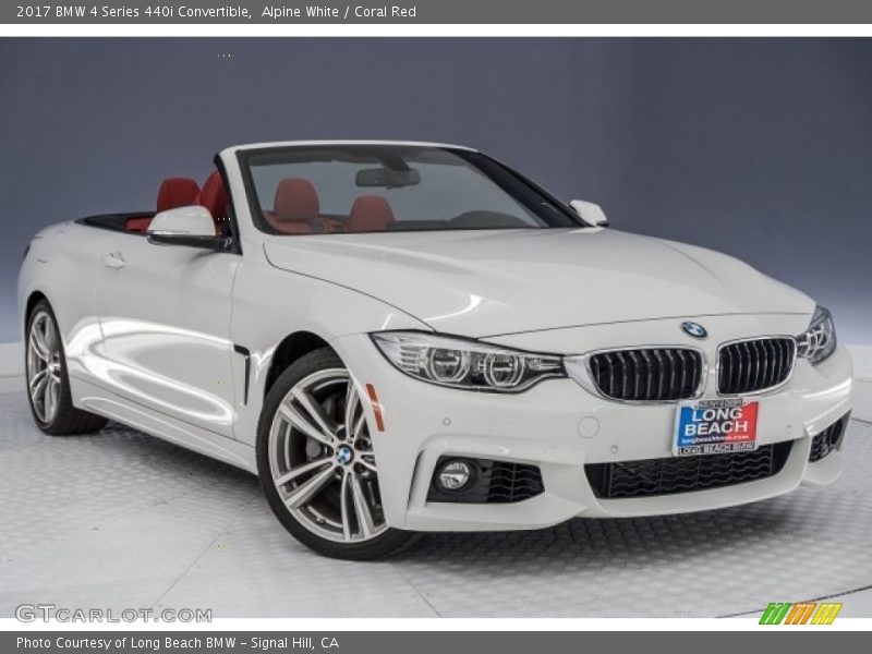Alpine White / Coral Red 2017 BMW 4 Series 440i Convertible