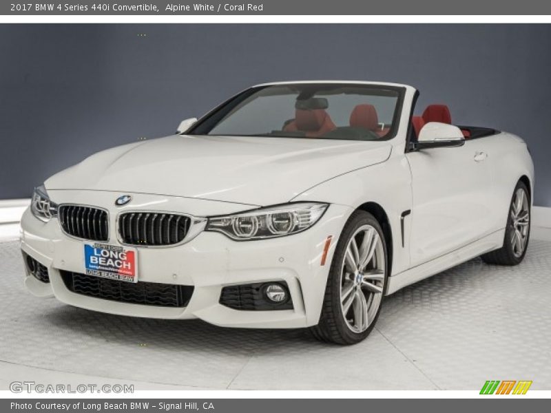 Alpine White / Coral Red 2017 BMW 4 Series 440i Convertible