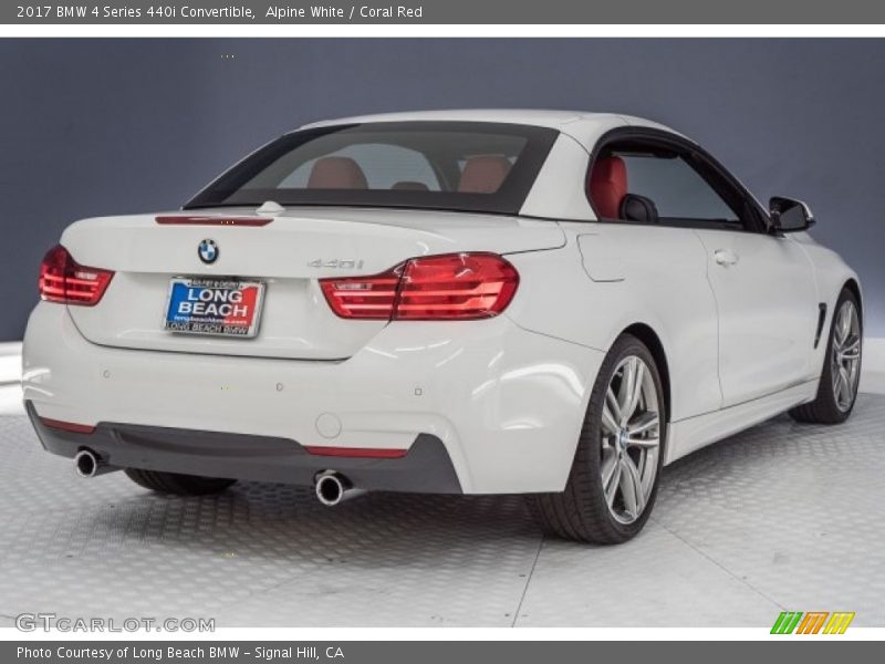 Alpine White / Coral Red 2017 BMW 4 Series 440i Convertible