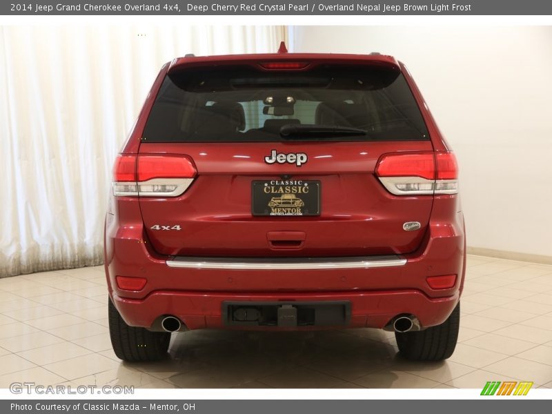 Deep Cherry Red Crystal Pearl / Overland Nepal Jeep Brown Light Frost 2014 Jeep Grand Cherokee Overland 4x4