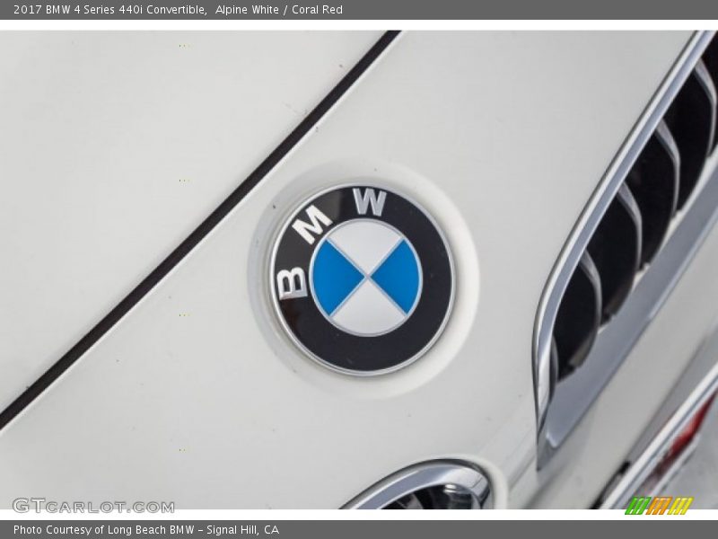 Alpine White / Coral Red 2017 BMW 4 Series 440i Convertible