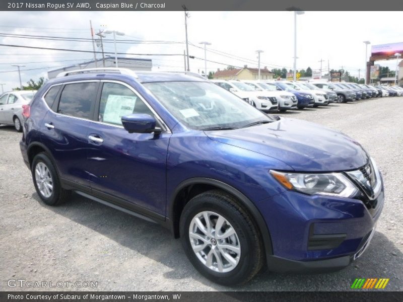 Caspian Blue / Charcoal 2017 Nissan Rogue SV AWD