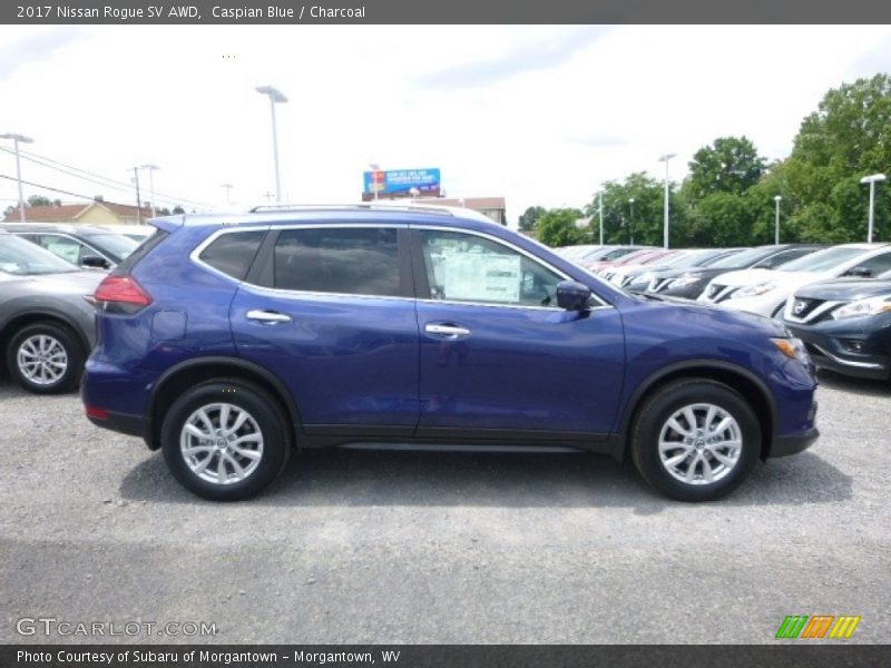 Caspian Blue / Charcoal 2017 Nissan Rogue SV AWD