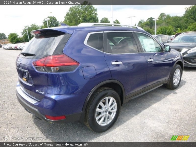 Caspian Blue / Charcoal 2017 Nissan Rogue SV AWD