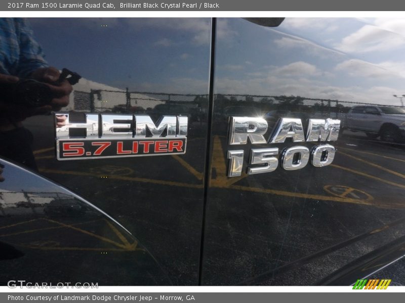 Brilliant Black Crystal Pearl / Black 2017 Ram 1500 Laramie Quad Cab