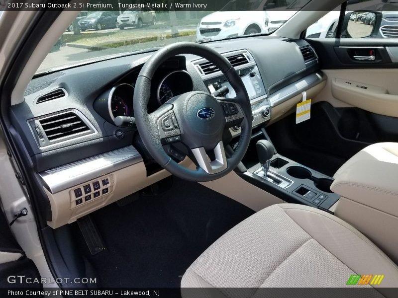 Tungsten Metallic / Warm Ivory 2017 Subaru Outback 2.5i Premium